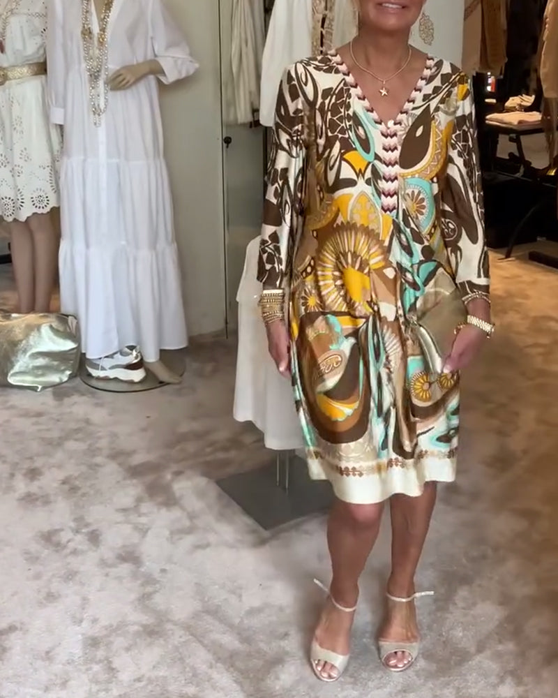 Marta – Abito boho stampato solare