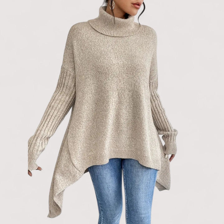 Patricia – Maglione Elegante a Collo Alto e Lungo