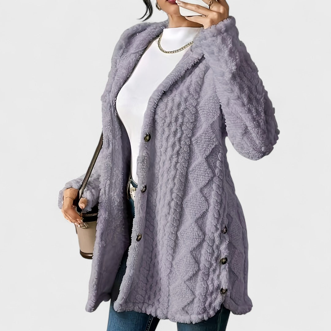 Katerina - Cardigan Cappotto con Cappuccio Caldo