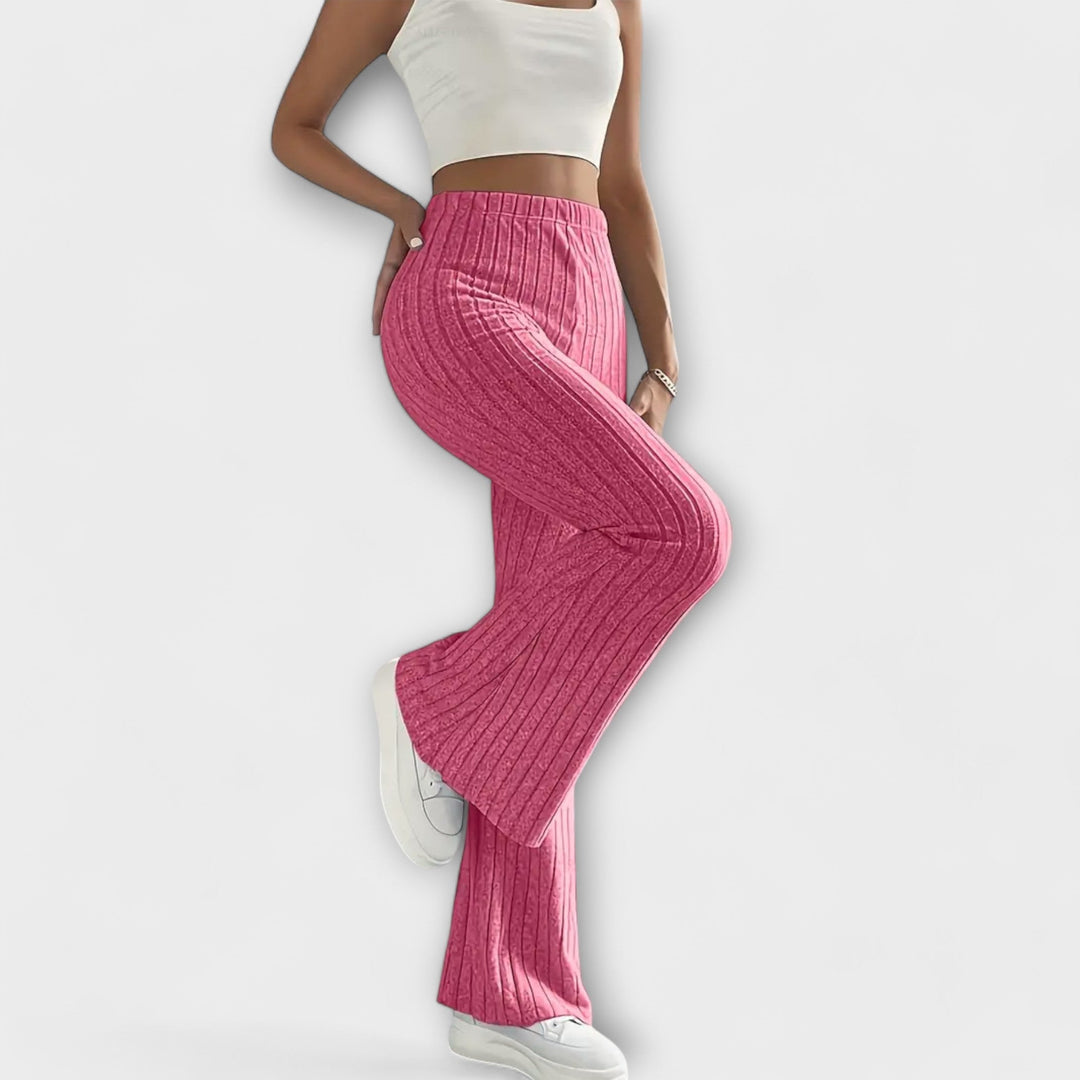 Luretta – Pantaloni a campana con struttura fine