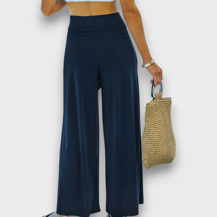 Narella – Pantaloni estivi con effetto incrociato e vita da annodare