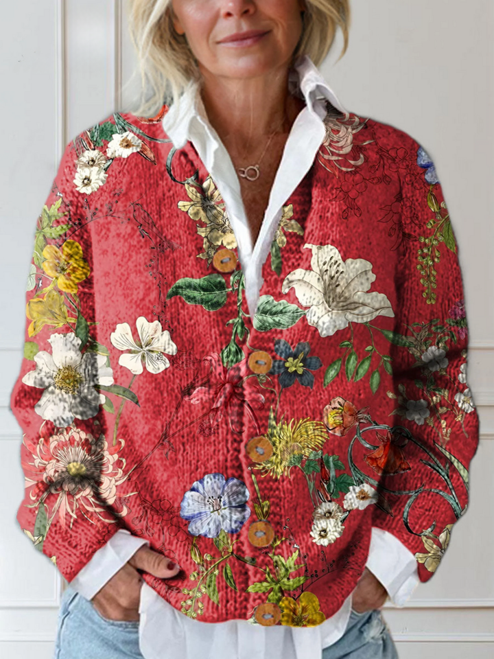Giulia | Cardigan Elegante con Stampa Floreale