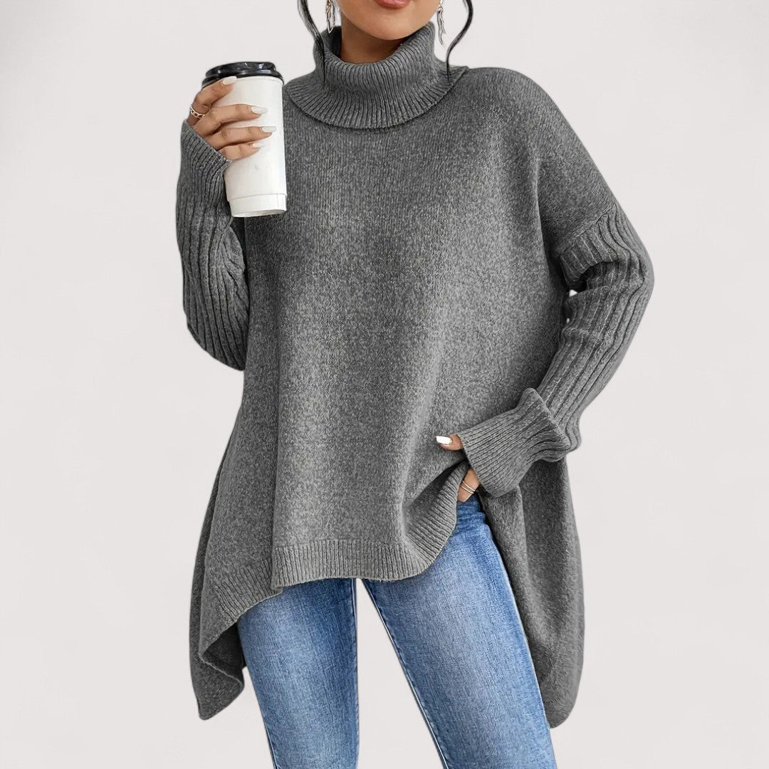 Patricia – Maglione Elegante a Collo Alto e Lungo