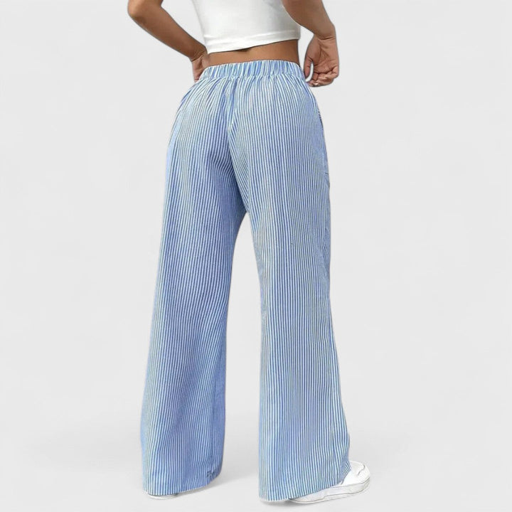Dominique - Pantaloni larghi e comodi con dettagli eleganti