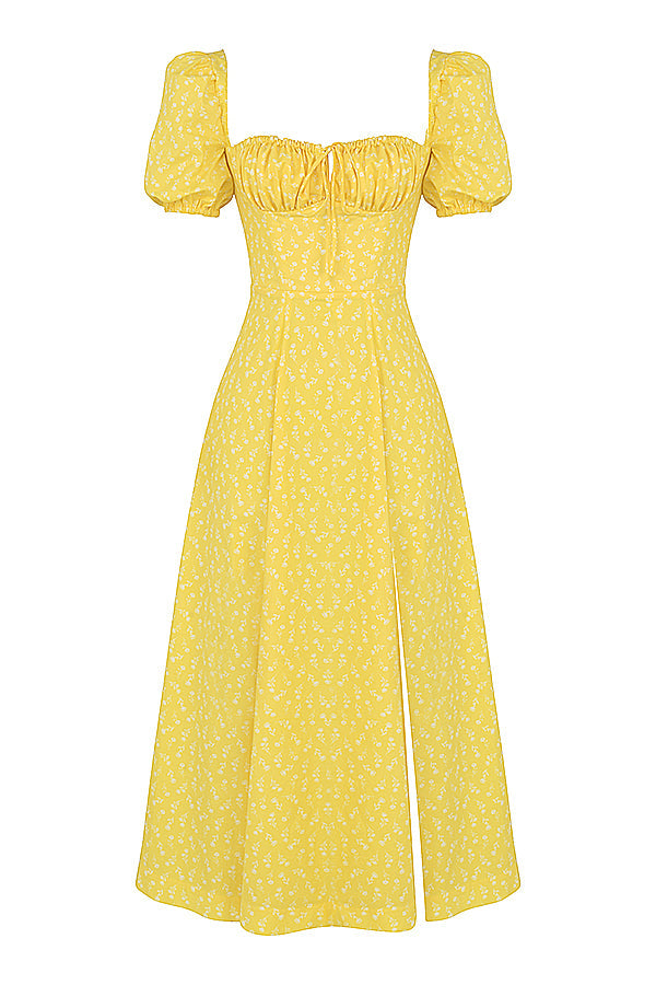 Arianna – Vestito boho con maniche a sbuffo