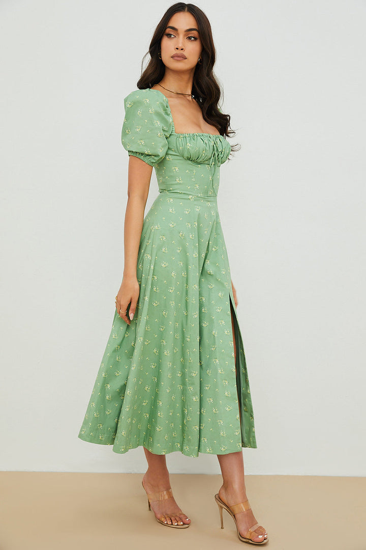 Arianna – Vestito boho con maniche a sbuffo
