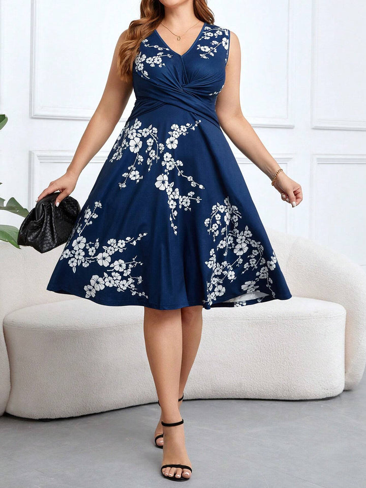 Daniela – Vestito boho a taglio avvolgente con stampa floreale