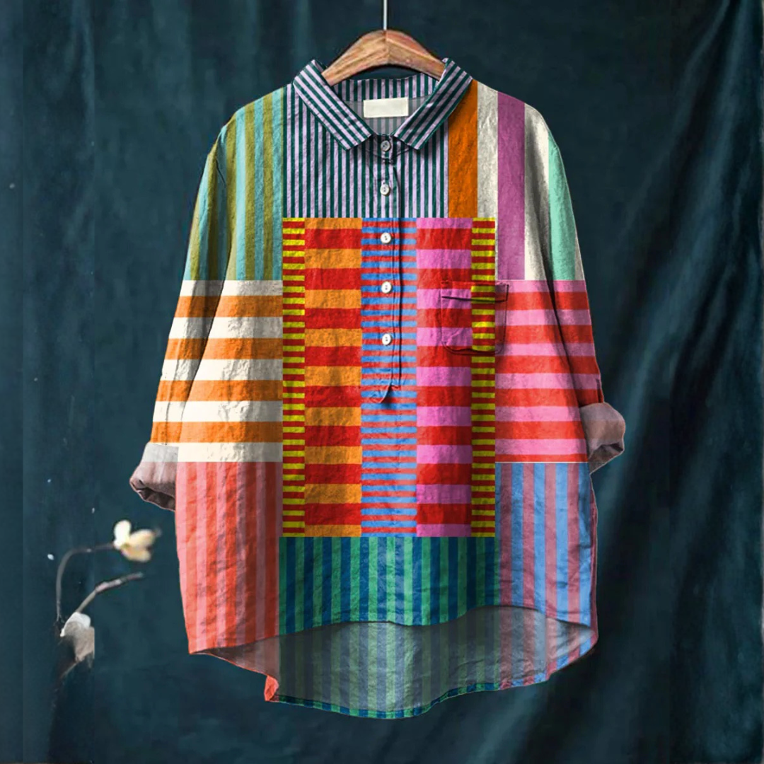 Fiorella – Camicia di lino con stampa