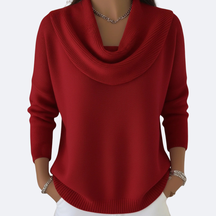 GIULIA - Maglione con Collo Ruffle Accogliente
