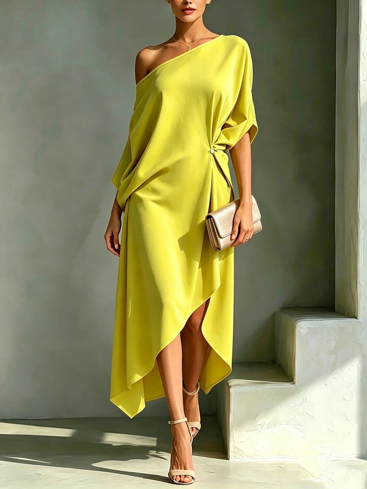 Camila │ Elegante abito asimmetrico