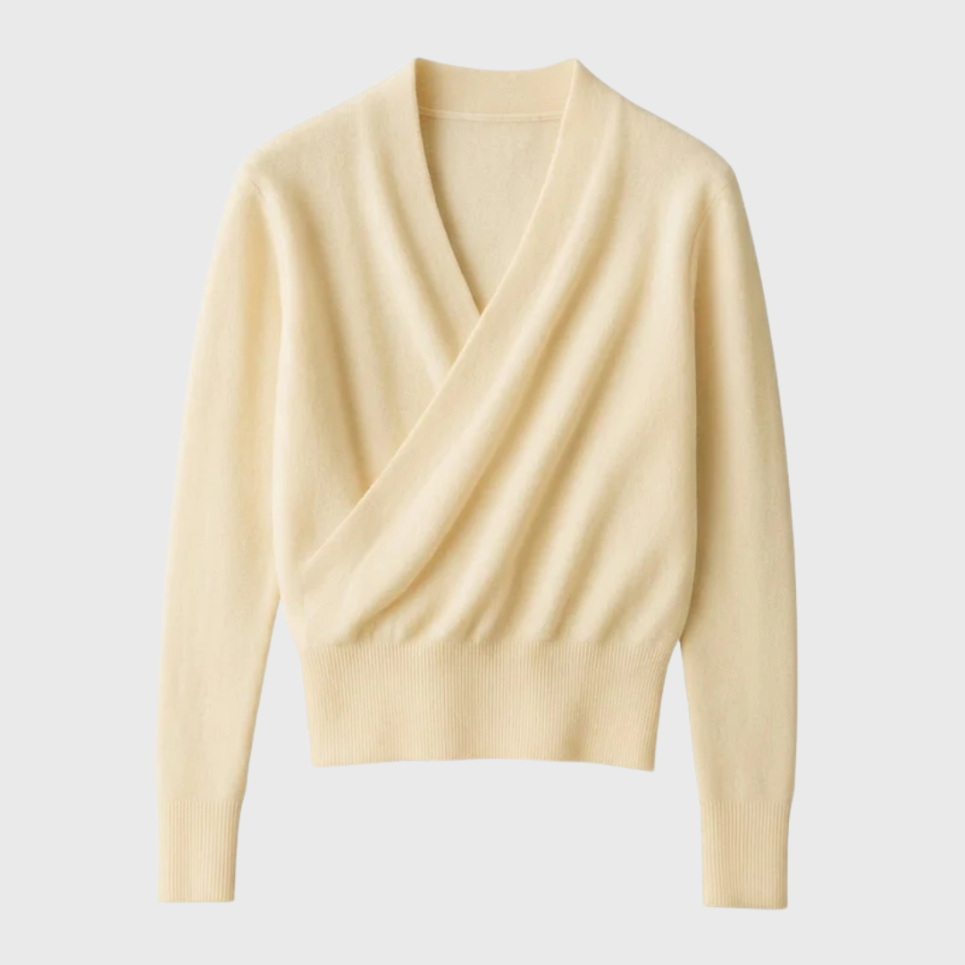 Rosa | Maglione Incrociato con Scollatura a V