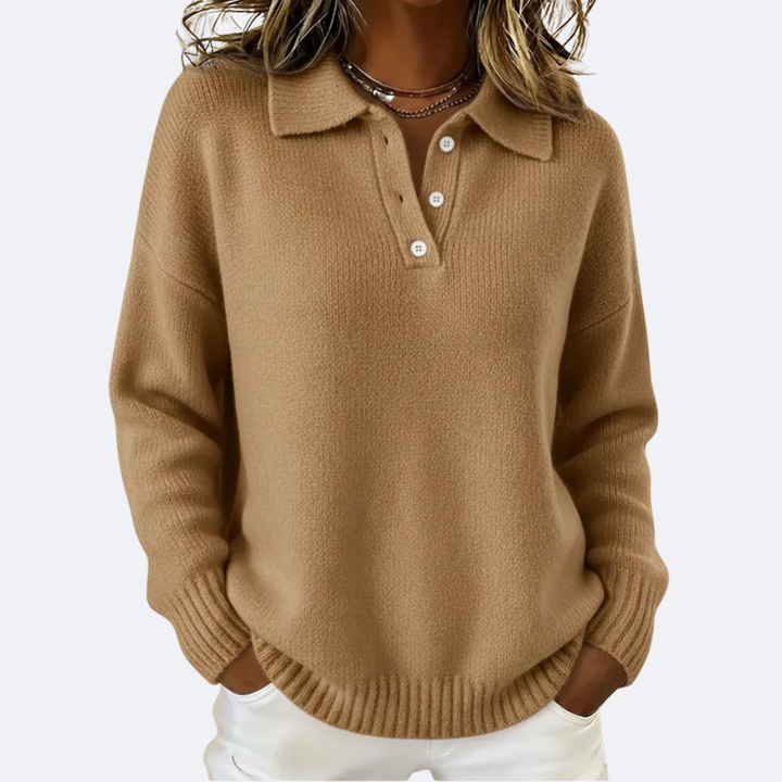 OLIVIA - Maglione Morbido con Collo Polo