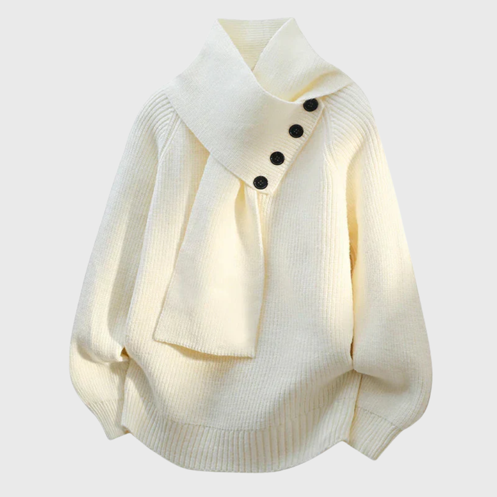 Elisa | Maglione Elegante con Collo a Scialle