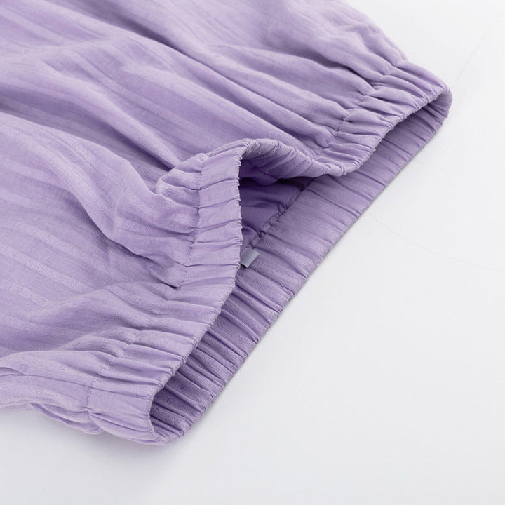 Yselia - Completo di due pezzi fluido con camicia e pantaloni corti
