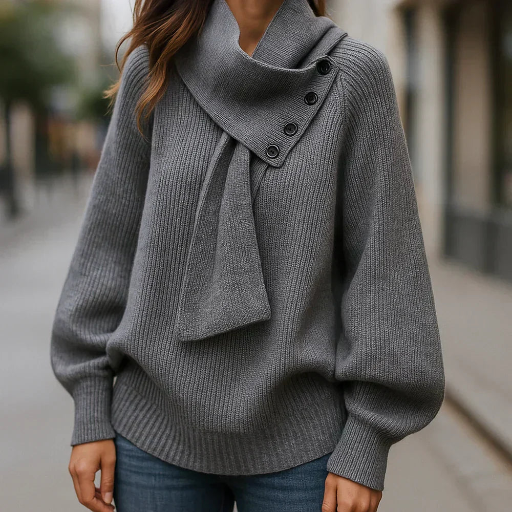 Elisa | Maglione Elegante con Collo a Scialle