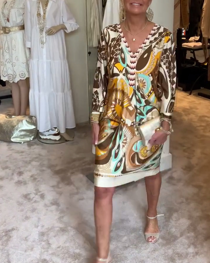 Marta – Abito boho stampato solare