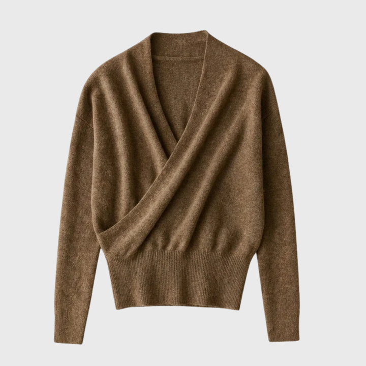Rosa | Maglione Incrociato con Scollatura a V