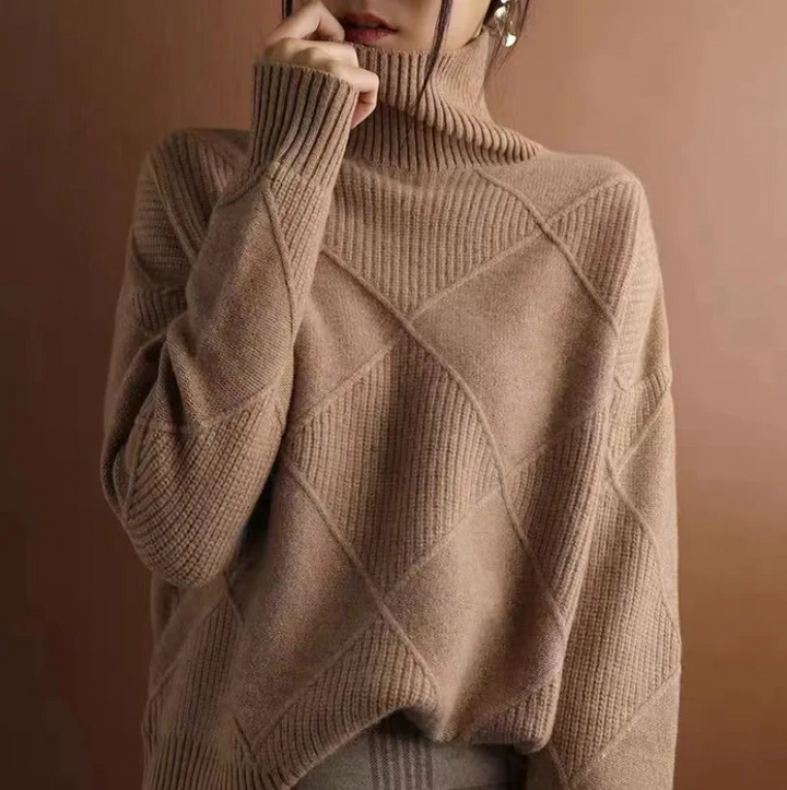 Viola | Maglione a Collo Alto Tricot