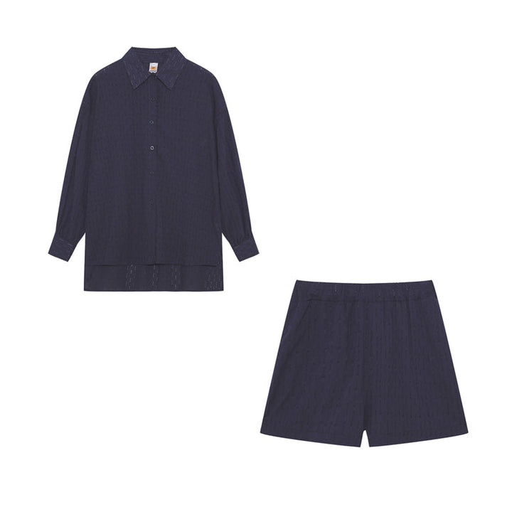 Elizabeth - Completo di due pezzi fluido con camicia e pantaloni corti