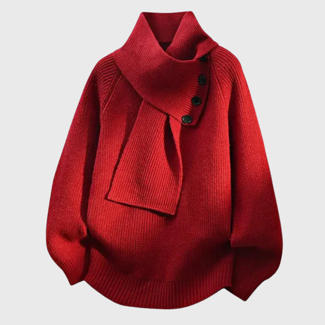 Elisa | Maglione Elegante con Collo a Scialle