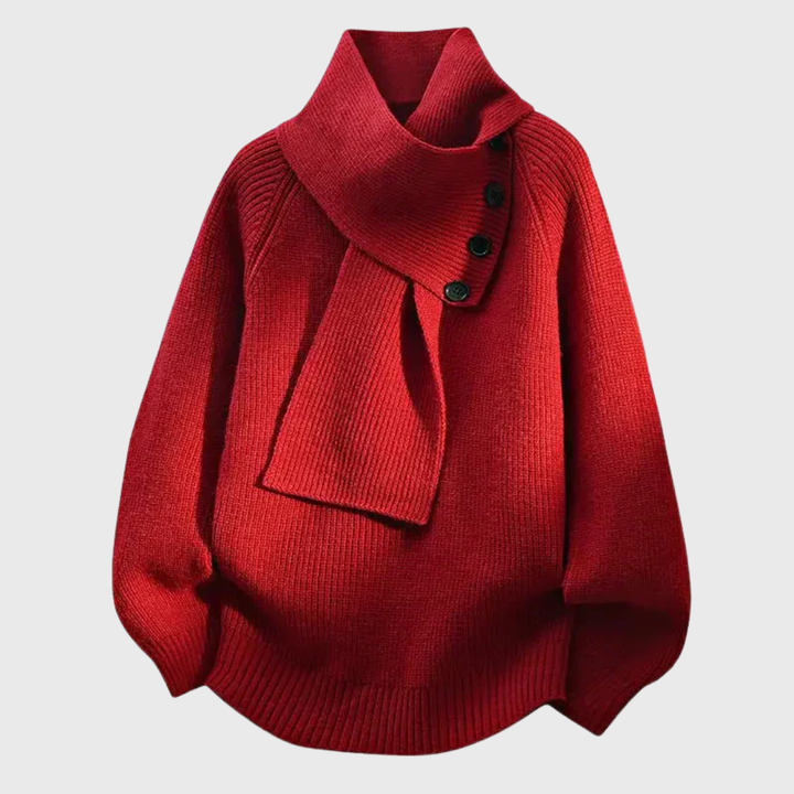 Elisa | Maglione Elegante con Collo a Scialle