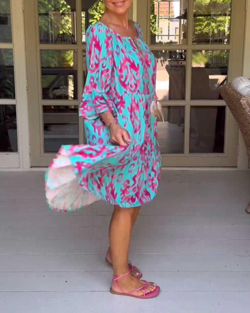 Rita – Vestito boho stampato