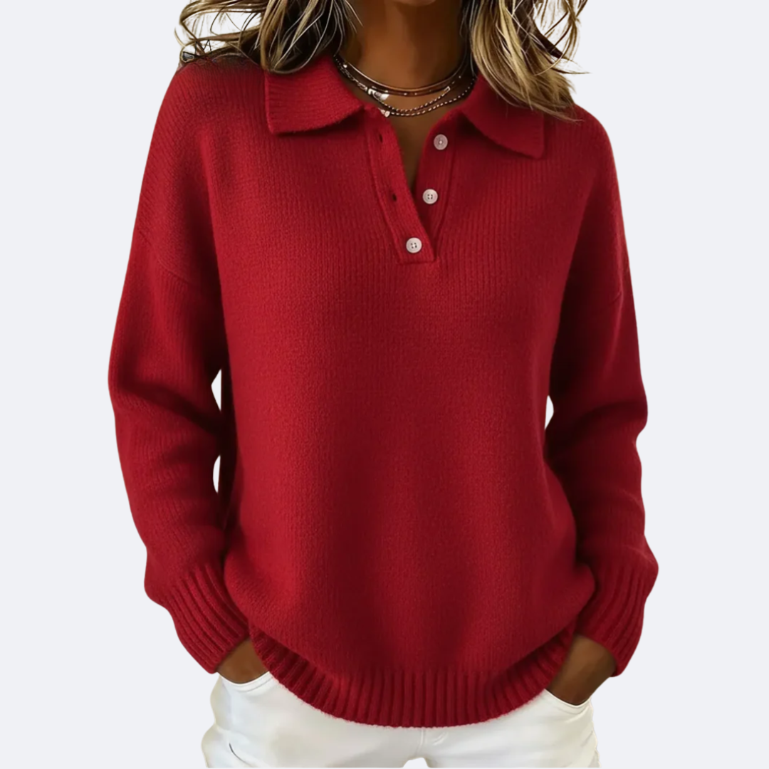 OLIVIA - Maglione Morbido con Collo Polo