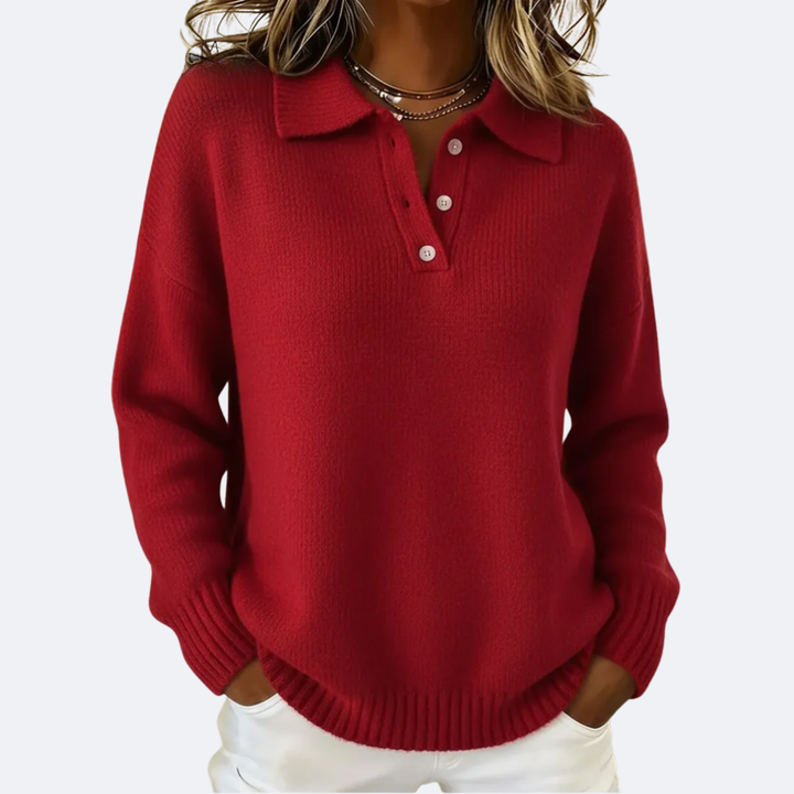 OLIVIA - Maglione Morbido con Collo Polo