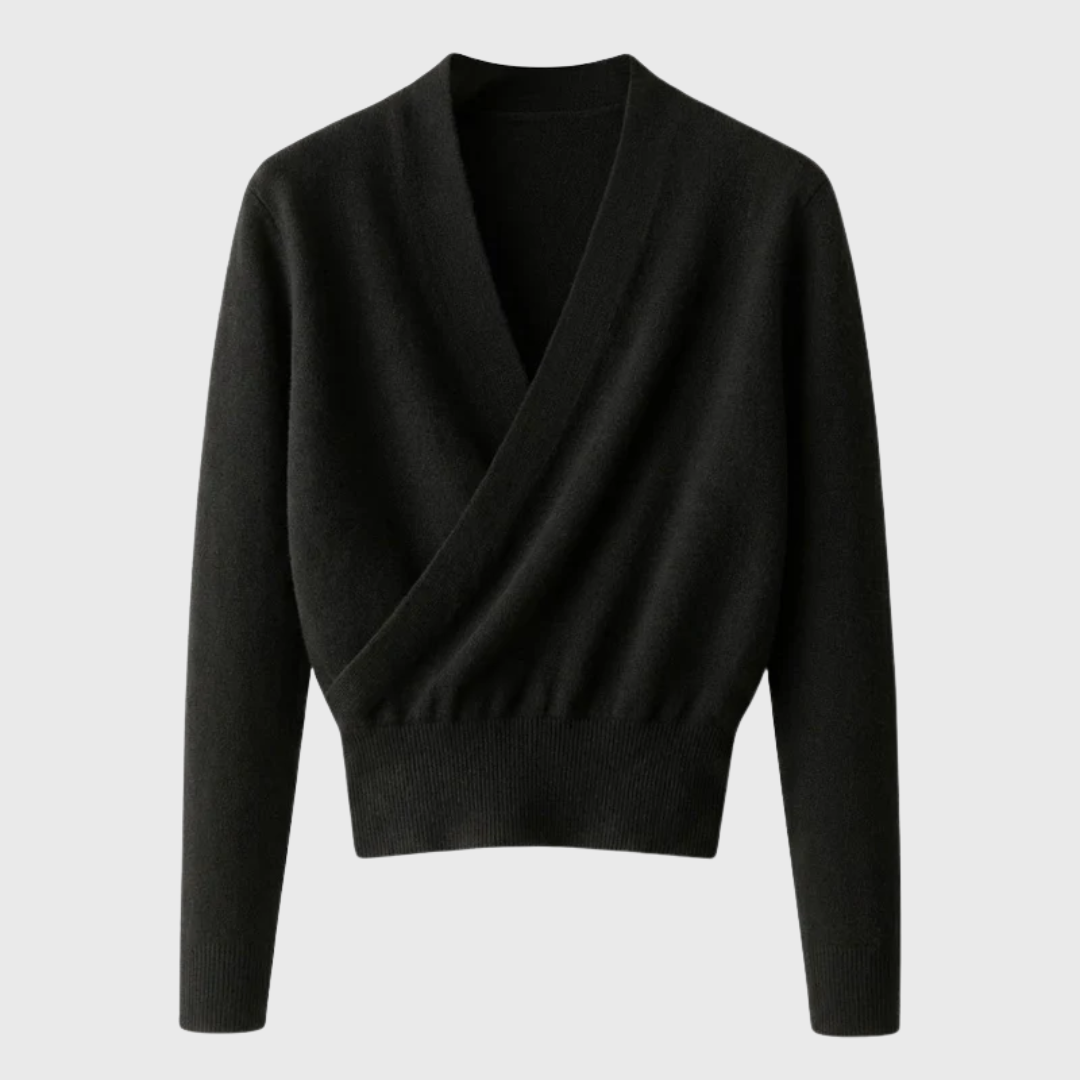 Rosa | Maglione Incrociato con Scollatura a V