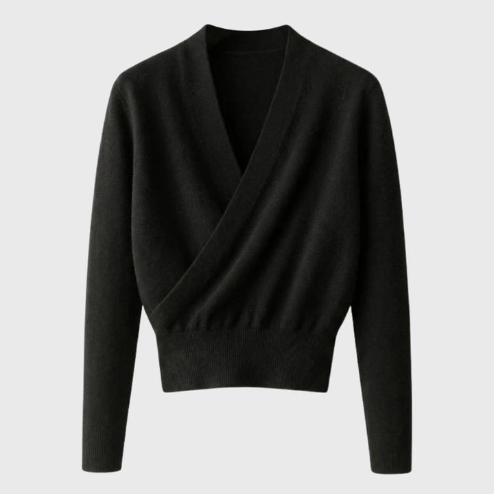 Rosa | Maglione Incrociato con Scollatura a V