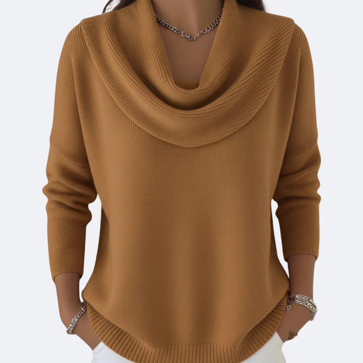 GIULIA - Maglione con Collo Ruffle Accogliente