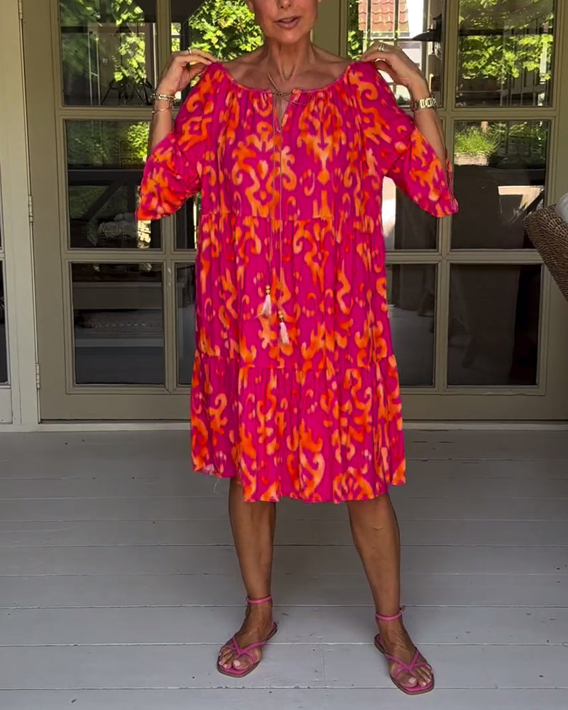 Rita – Vestito boho stampato