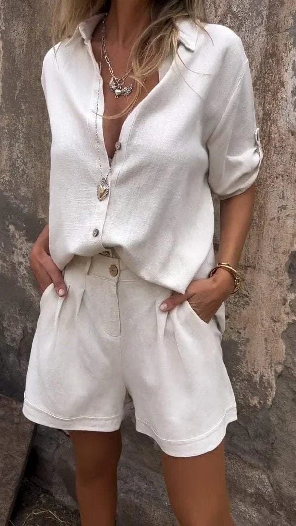 Noa - Completo set di due pezzi in misto lino