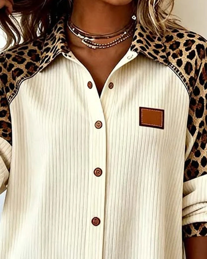Jordanaâ„¢ | Camicia Elegante con Stampa Leopardata