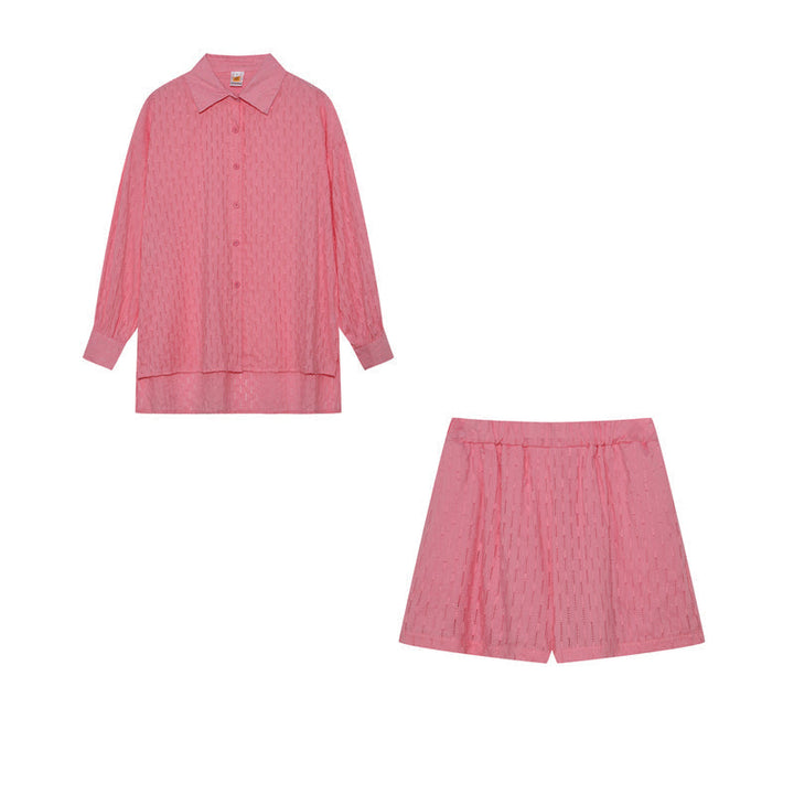 Elizabeth - Completo di due pezzi fluido con camicia e pantaloni corti