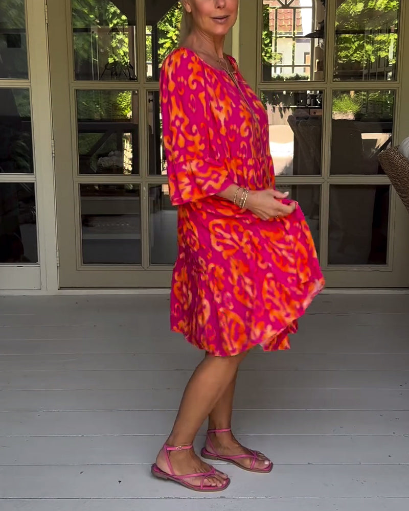 Rita – Vestito boho stampato