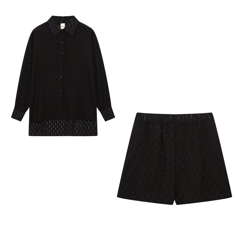 Elizabeth - Completo di due pezzi fluido con camicia e pantaloni corti