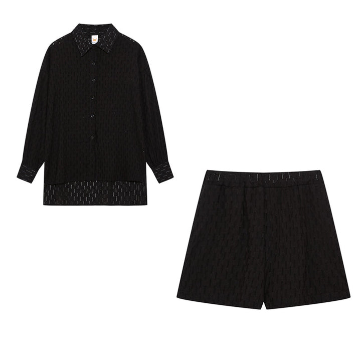Elizabeth - Completo di due pezzi fluido con camicia e pantaloni corti