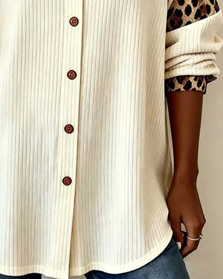 Jordanaâ„¢ | Camicia Elegante con Stampa Leopardata