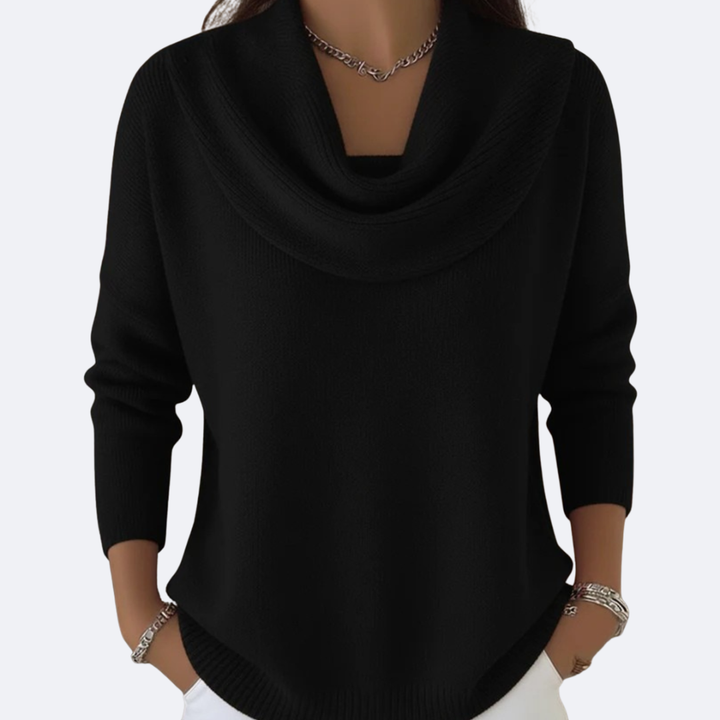 GIULIA - Maglione con Collo Ruffle Accogliente
