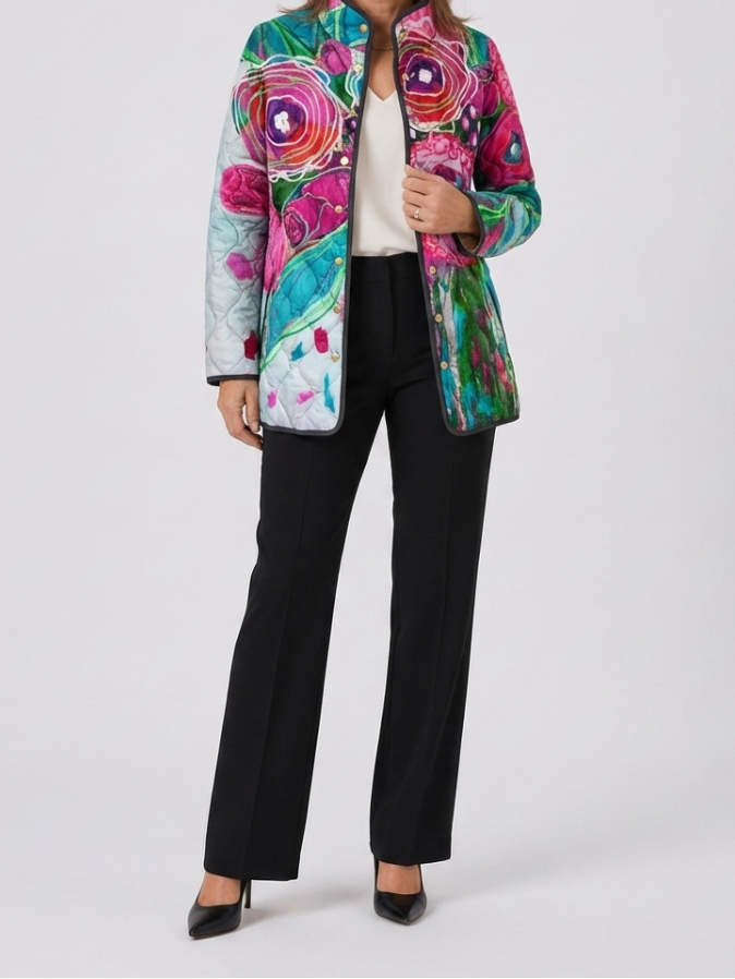 Arianne | Giacca Elegante con Motivo Floreale