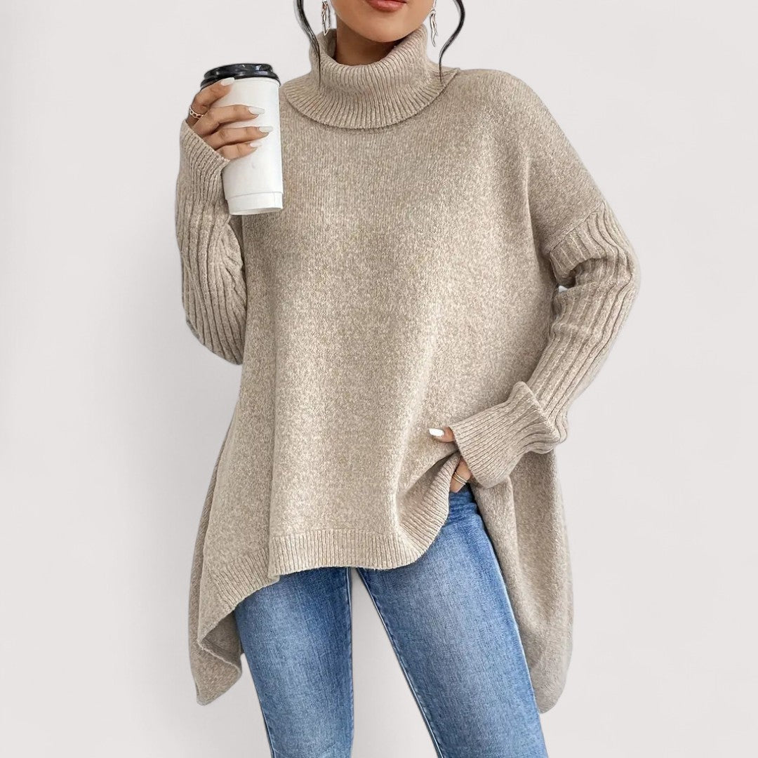 Patricia – Maglione Elegante a Collo Alto e Lungo