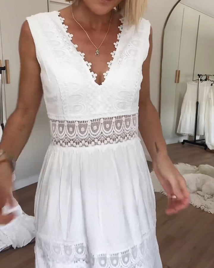 Circe – Vestito boho con scollo a V