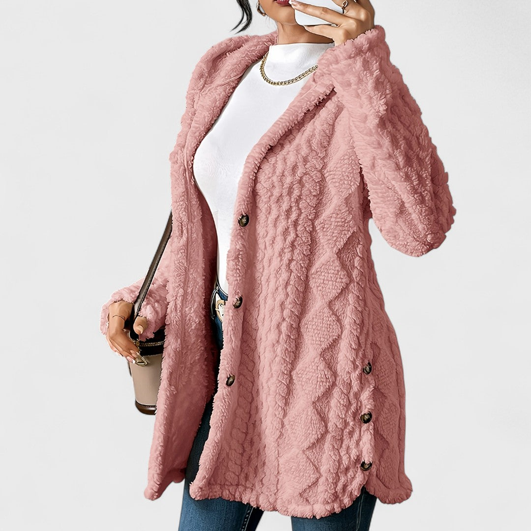 Katerina - Cardigan Cappotto con Cappuccio Caldo