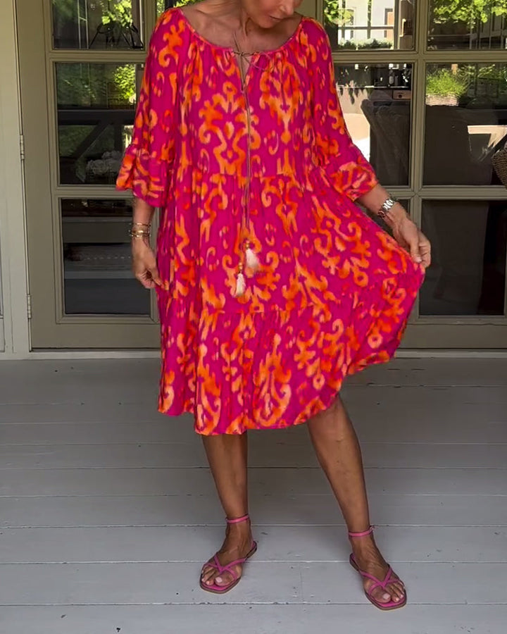 Rita – Vestito boho stampato