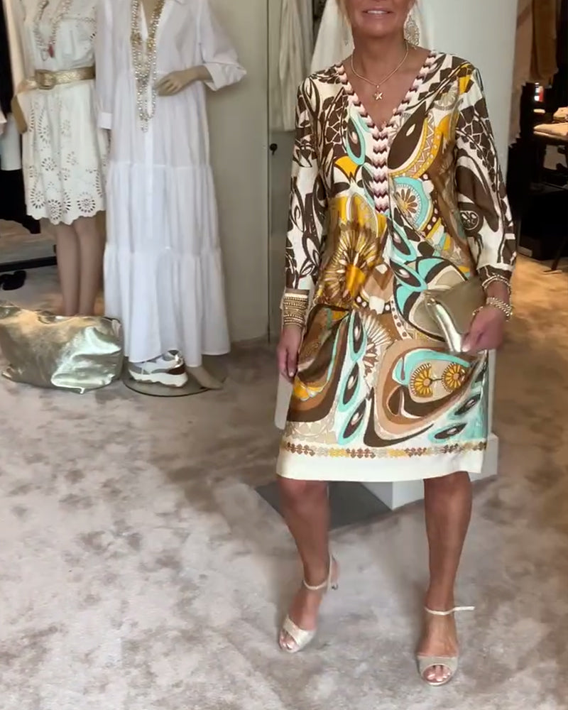 Marta – Abito boho stampato solare