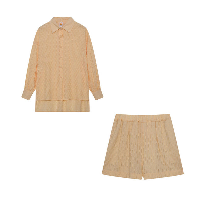 Elizabeth - Completo di due pezzi fluido con camicia e pantaloni corti