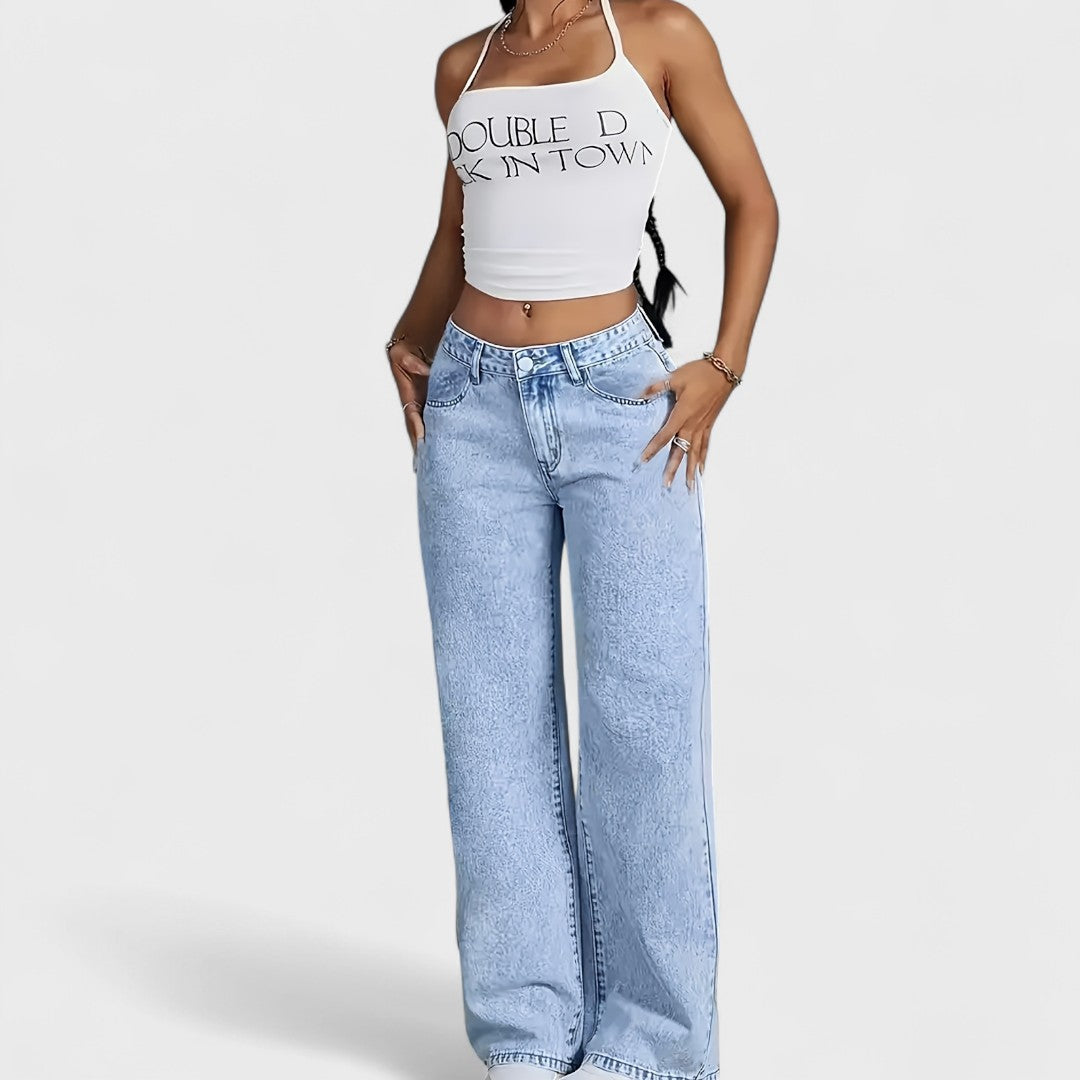 Mara - Jeans dritti larghi da donna