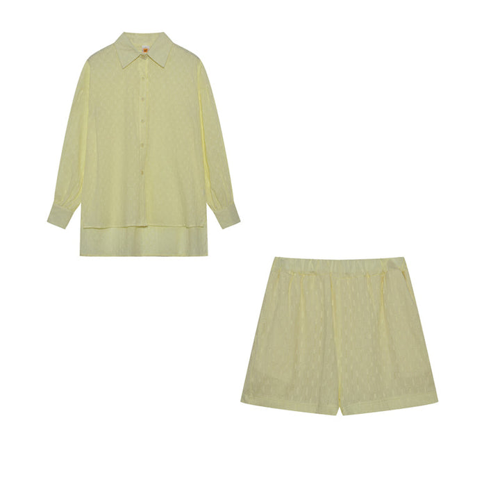 Elizabeth - Completo di due pezzi fluido con camicia e pantaloni corti