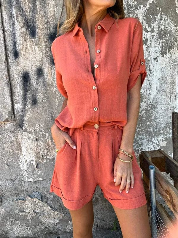 Noa - Completo set di due pezzi in misto lino